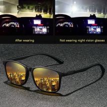 Mode Vintage Unisex quadratische Nachtsichtbrille reduzieren visuelle Müdigkeit Linsen blendfrei antireflektierende UV400-Brille ﻿ ﻿
