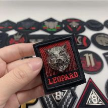 3D Cool Black Metal Leather Patches for Clothing Sticker Sew on Clothes Crown Bee Tiger Wolf Rock Stripe Badge Embroidery Emblem