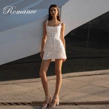 Exquisite Short A-Line Wedding Dress Women 2026 Square Collar Open Back Sleeveless Spaghetti Straps Vestidos De Novia Customized