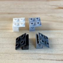 20 Stück MOC Ziegelteile Scharnierziegel 2x2 obere Platte dünner Scharnierziegel 1x2 Basis kompatibel mit 3937 6134 Kinder DIY Spielzeug Geschenke