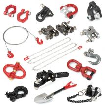 1/10 Maßstab Metall Abschlepp haken D-Ring Winde Anker Schäkel Kette Rückgewinnung werkzeug für RC Crawler Auto Axial Scx10 III Trx4 Trx6