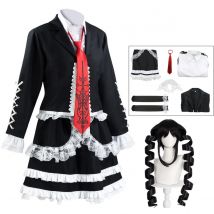 Hot Dangaronpa Celestia Ludenberg Role Playing Carnival Dangaronba Costume School Uniform Women's Halloween Full Set Gothic Loli