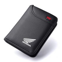 Motorrad Leder Mini Kreditkarte Geldbörse Tragbare Brieftasche Auto Emblem Brieftasche Für Honda CB400 CB650 FCBF CBR25ORR CRF SH3O0 NC75O