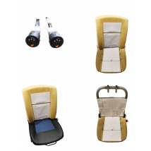 2 seats installed 3 level position beautiful round switch + carbon fiber chair pad cover elements for Automobiles warm support