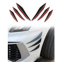 6pcs Universal Front Bumper Lip Decoration Diffuser Splitter Fins Body Spoiler Canards Valence Chin Car Tuning Canard