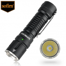 Sofirn SC33 Latarka LED 5200 lumenów XHP70.3 HI Latarka taktyczna Wydajna latarka USB C z możliwością ładowania 21700 lm i przełącznikiem tylnym E, wydajna latarka myśliwska, policyjna i do obrony