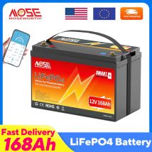 Akumulator LiFePO4 12V 168Ah z Bluetooth, akumulatory głębokiego rozładowania, inteligentny BMS 100A do kamperów, solarnych systemów, łodzi, silników trollingowych.