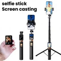 Screen Mirroring Selfie Stick WIFI projection Screen Tripod Real Time Display Selfie Monitor For Smartphone Vlog Video Recording
