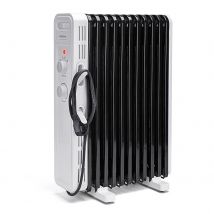 Aigostar Hubery - Radiatore ad olio portatile da 2500W. Radiatore elettrico 13 elementi, 3 livelli di riscaldamento, termostato regolabile e protezione a funzione di spegnimento