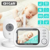 Cdycam nuevo Monitor de vídeo inalámbrico para bebé de 3,5 pulgadas visión nocturna monitoreo de temperatura Audio bidireccional hablar cámara de seguridad para niñera bebé