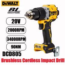 DEWALT DCD805 20V Bezszczotkowa Wiertarko-Wkrętarka Udarowa Akumulatorowa Wielofunkcyjna Wiertarka Ręczna