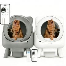 Amicura Cura X1 Großräumige Intelligente Spritzwassergeschützte Vollautomatische Roboter-Selbstreinigende Katzentoilette mit App-Fernbedienung