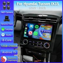 Android 15 For Hyundai Tucson IX35 2020 2021 2022 2023 wireless Carplay auto Car Radio Multimedia Navigation QLED IPS Screen DSP