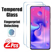 2 Stück Finger abdruck entsperren gehärtetes Glas Displays chutz folie für Samsung Galaxy S24 Ultra Plus S21 S20 S23 Fe S21 S22 S23 Plus voll
