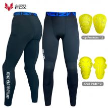 Motorcycle Compression Pants Summer Motorbike Riding Breathable Protective Trousers Outdoor Off-road Motocross With CE Kneepads