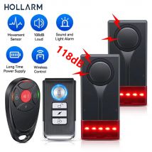Hollarm 108dB Laut Auto Vibration Ton Und Licht Alarm Fahrrad Anti-Diebstahl Alarm Einstellung Tür Fenster Sensor Auto Finder