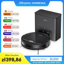 Robot odkurzający ILIFE V9Pro, samowyczyszczenie, silne ssanie 3000 Pa, nawigacja żyroskopowa,