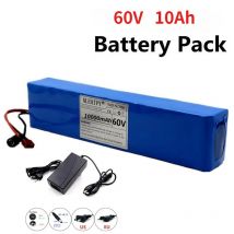 18650 Lithium-Ionen-Akku 60V 10Ah für E-Bike-Akku, Elektrorollstuhl-Akku, E-Motorrad-Akku + 67,2V 2A Ladegerät