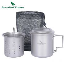 Boundless Voyage Camping Titan-Tasse, tragbarer Outdoor-Becher mit Filter, ultraleicht, für Camping, Picknick, Wasser, Kaffeetasse, 420 ml