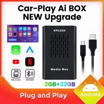 2G+32G Wired to Wireless Android Auto Adapter CarPlay AI Box Car Multimedia For Netflix Youtube For Mazda Benz Kia Hyundai VW