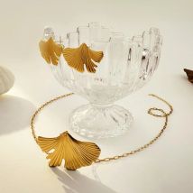 Car lidana exquisite 14 Karat vergoldete Ohr stecker Edelstahl Ginkgo blatt Twist quadratische Geometrie Punk für Damen schmuck