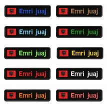 1 STÜCK 10 cm x 2,5 cm Albanische Flagge Albanien Benutzerdefinierter personalisierter Namenspatch Streifen Abzeichen Tags Armband Eisen auf oder Hakenschlaufe bestickt
