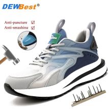 Nuevos zapatos protectores ligeros con punta de acero antigolpes y antiperforación para hombres, zapatos deportivos para hombres, zapatos de trabajo de seguridad