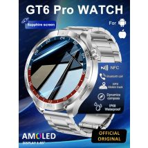 2025 New For HUAWEI GT6 Pro Smart Watch Men GPS Tracker 1.85 inch AMOLED Screen NFC Clock Compass Bluetooth Call Smartwatch IP68