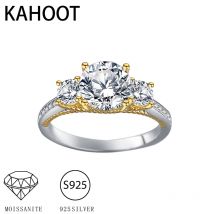 S925 Silber 2 Karat Moissan ite Edge Verlobung sring europäische und amerikanische leichte Luxus High-End-Verlobung und Hochzeit