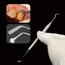 Confezionatrice per cavi di retrazione gengivale dentale di alta qualità Separatore gengivale in acciaio inossidabile Scaler dentale Strumento a doppia estremità