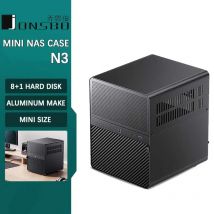 JONSBO N3 Mini NAS Case ITX Mini Alluminio con supporto piastra in acciaio Dispositivo di raffreddamento CPU da 130 mm Due ventole da 100 × 25 mm sono standard