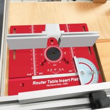 Woodworking Flip Plate and Router Lift Kit with Metric & Inch  for 65mm Diameter Motors - Aluminum Alloy Router Table Inset
