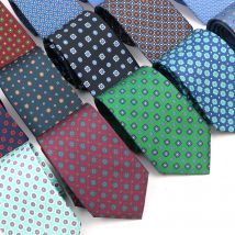 Nueva corbata de seda para hombre, corbata suave de Jacquard con lunares clásicos y flores de Paisley, accesorios para uso diario, corbata, regalo de fiesta de negocios para boda