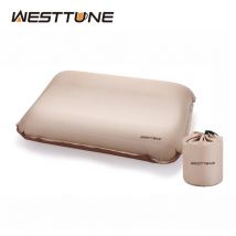 Westtune Cuscino da campeggio Cuscino per dormire autogonfiabile portatile Cuscino compatto in spugna ultraleggera 3D Cuscino per il collo da viaggio all'aperto