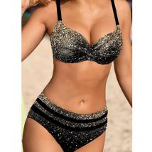 Sexy Push-Up Bikini-Set 2026 Damen Bedruckter Badeanzug Mittelhohe Taille Bademode Weibliche Badebekleidung Schwimmanzug Strandkleidung