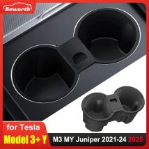 For Tesla Model Y Juniper 2025 Launch Model 3 Highland 2020-2024 Water Cup Holder Center Console Tidying Non-slip Accessories