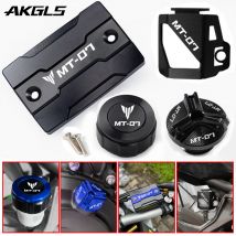 Para Yamaha MT07 MT 07 mt-07 FZ07 2014-2021 2022 accesorios cubierta de tanque de aceite de líquido de frenos delantero y trasero cubierta de tanque de almacenamiento de líquidos