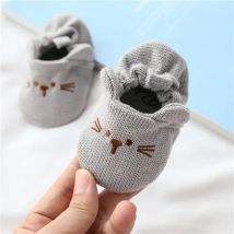 Neugeborene Babybettschuhe für Jungen und Mädchen, lässig, Lauflernschuhe, niedliches Tierohr, weiche Sohlen, rutschfeste flache Kleinkindschuhe für 0–18 Monate