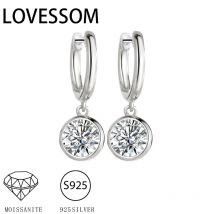 925 Sterling Silber 950-1 Karat Moissan ite Bubble Ohrringe modisches Design leichtes Luxus lässiges Temperament für Frauen