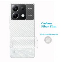 Für Xiaomi Poco X7 X6 F5 F3 X3 NFC C3 X2 M2 M3 M4 F2 F1 Pro 3D Carbon Fiber Hinten Zurück film Stiker Screen Protector (Nicht Glas)