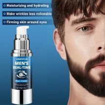 HISENRAIN 3-Sekunden-Aging-Augencreme für Herren, vakuumgepresste Airless-Pumpflasche, Behandlung von Augenringen und Falten.