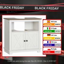 Mobiletto sottolavabo Kleankin con 2 ante e ripiano 60X30X60 cm bianco