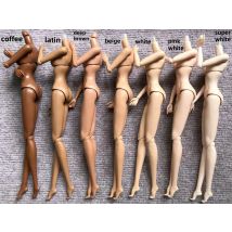 MENGF 12 Gelenke beweglicher Puppenkörper rosa rot weiß beige braun kaffee grün Farbe Puppenfiguren 28 cm Supermodell für FR IT-Köpfe