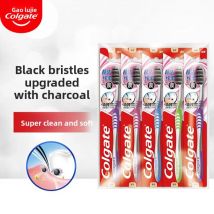 5 Stück Colgate-Zahnbürste – weiche Borsten, zufällige Farbe, Zahnbürsten mit weichem Haar für Erwachsene, Familienpaket für die Mundpflege