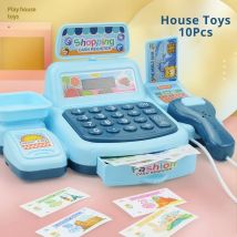 Simulation Einkaufen Bargeld Haus Spielzeug Elektronisches Spiel Beleuchtung und Soundeffekte Supermarkt Kassierer Spielzeug