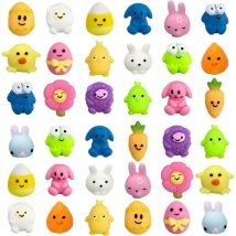 Ostern 12/36pcs Mini Katze Tiere Kawaii Mochi Squishy Spielzeug Tier Squishies Stress abbau Korb Stuffers Party begünstigt Geschenke