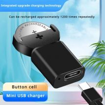 Caricatore per monete al litio di tipo C che carica ampiamente per batterie LIR2032, LIR1632, LIR2025, LIR2016, LIR2032H di lunga durata