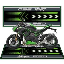 Estera de exhibición para motocicleta Kawasaki Ninja, alfombra antideslizante para garaje, alfombra personalizada para estacionamiento de Moto de carreras, estera de taller lavable impermeable