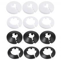 8Pcs 12mm-50mm Wasser Rohr Abdeckung Rohr Kragen Dekoration PP Kühler Rosette Rohr Abdeckungen Für Winkel ventilate Wasserhahn Zubehör