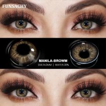 Funsachy 1 Paar farbige Linse natürliche koreanische Kontaktlinsen graue Augen Pupillen Kosmetik Mode weiche Kontakte Linsen Make-up Linsen